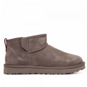 Мужские угги на молнии дымчатые UGG Mens Classic Ultra Mini Zip Boot Smoke